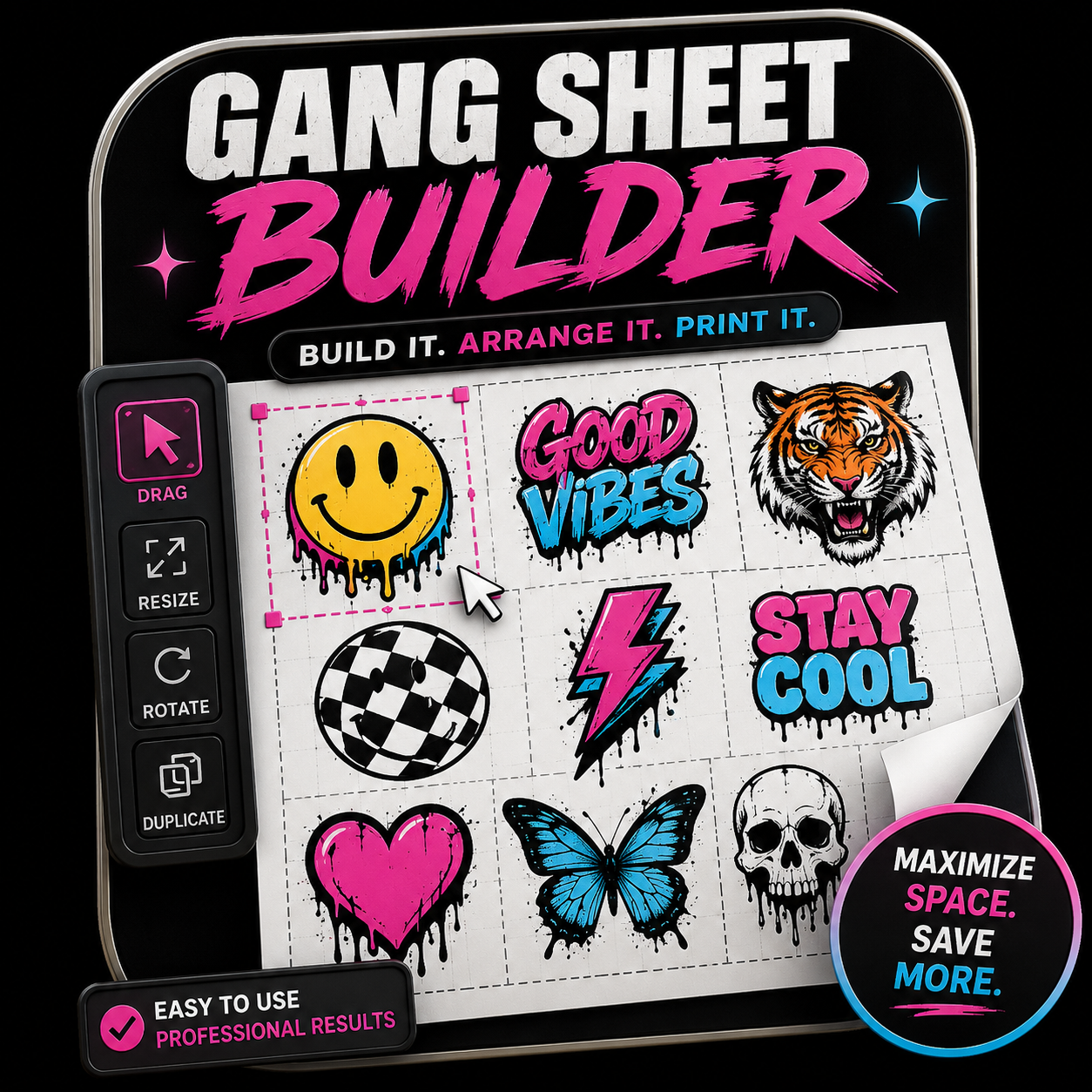 Easy DIY Gang Sheet Builder