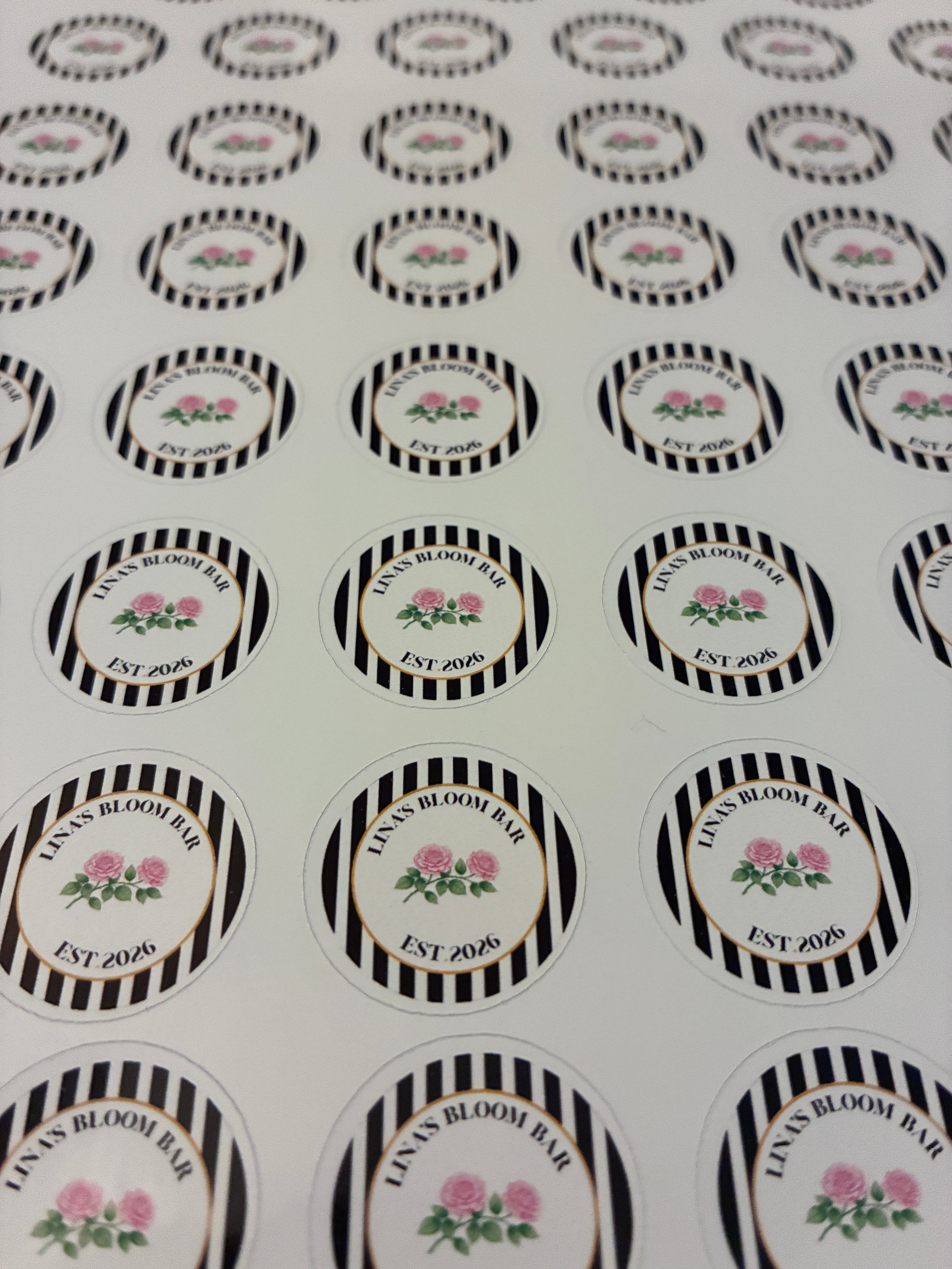 ✨1" Premium Custom Round Stickers,Waterproof option